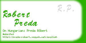 robert preda business card